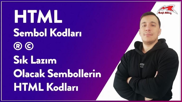 HTML Sembol Kodları - Sık Lazım Olacak Sembollerin HTML Kodları
