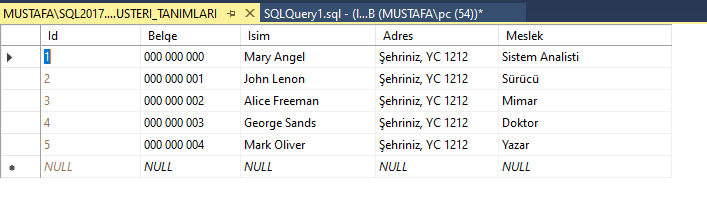 T-SQL ile XML Data Import Etmek