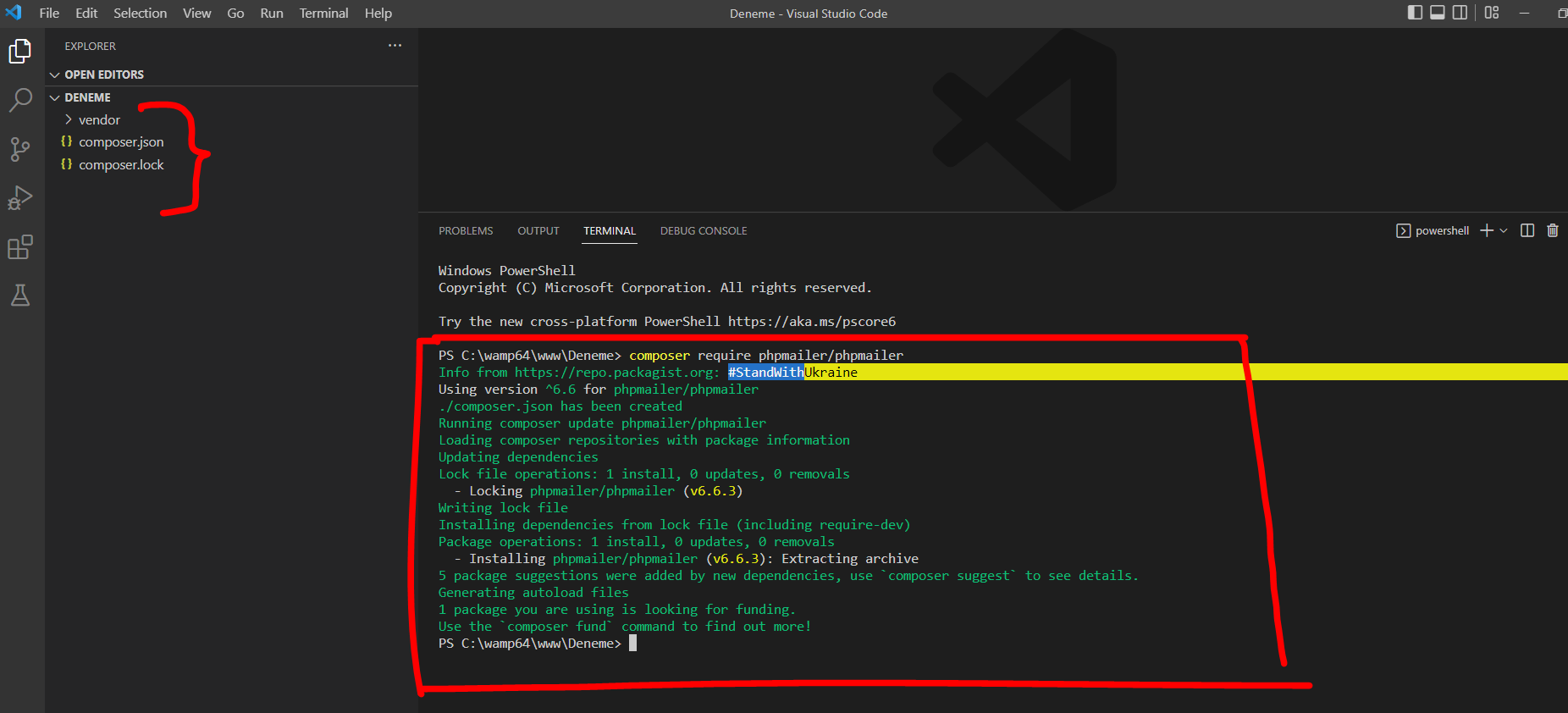composer php mailer 5
